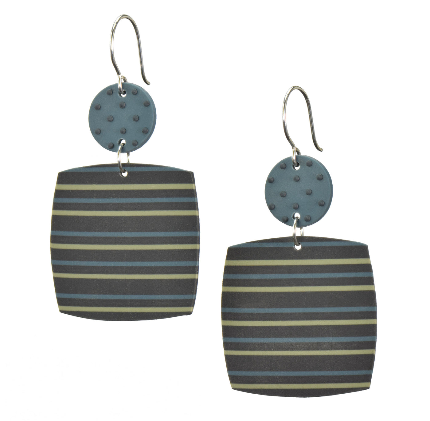 Gray with colored stripes