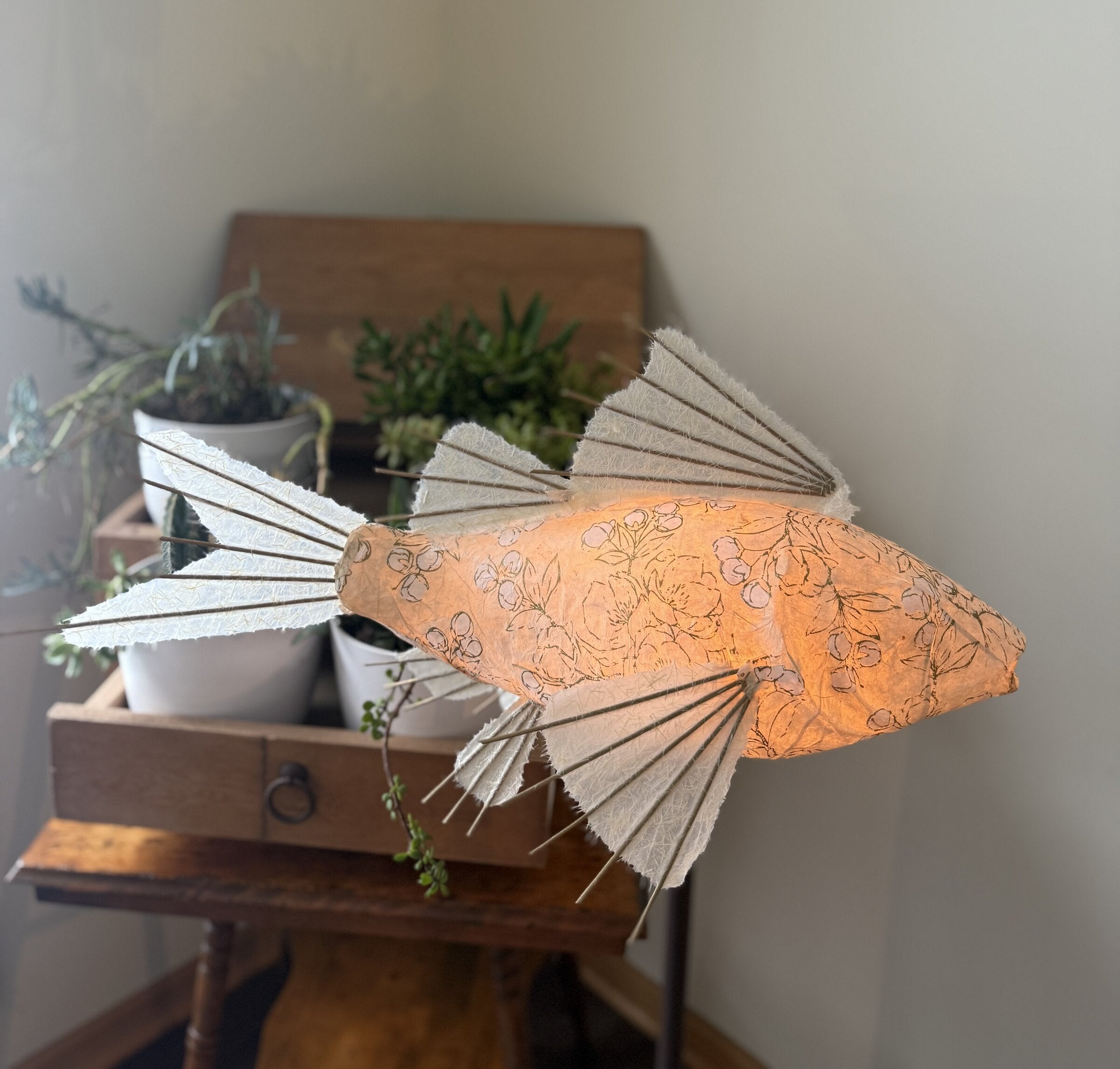 Apricot Koi Lamp