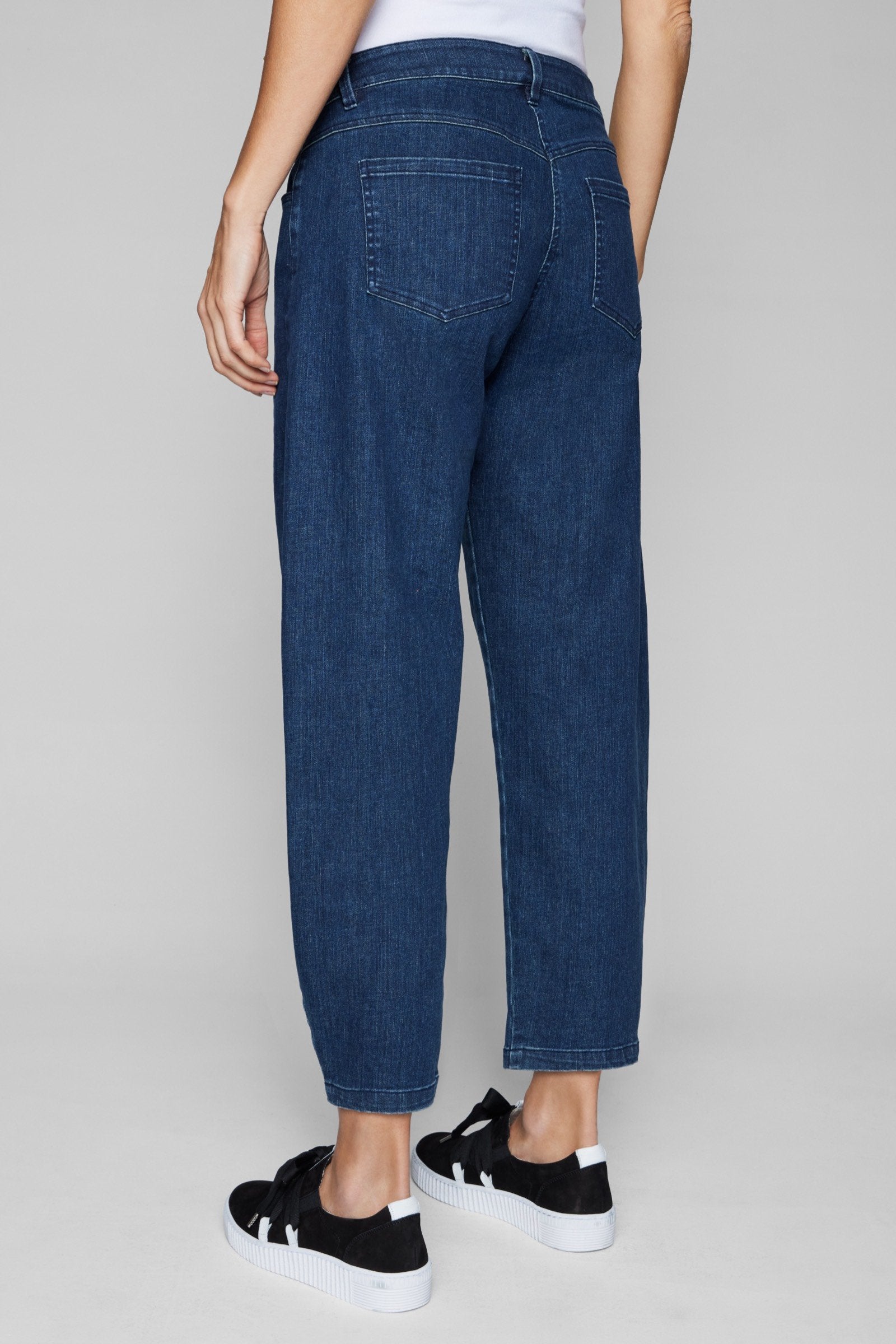 sizeadjust motif lace loose denim PT ブルー High Rise Wide Leg Denim Jeans With Slit | BAYEAS