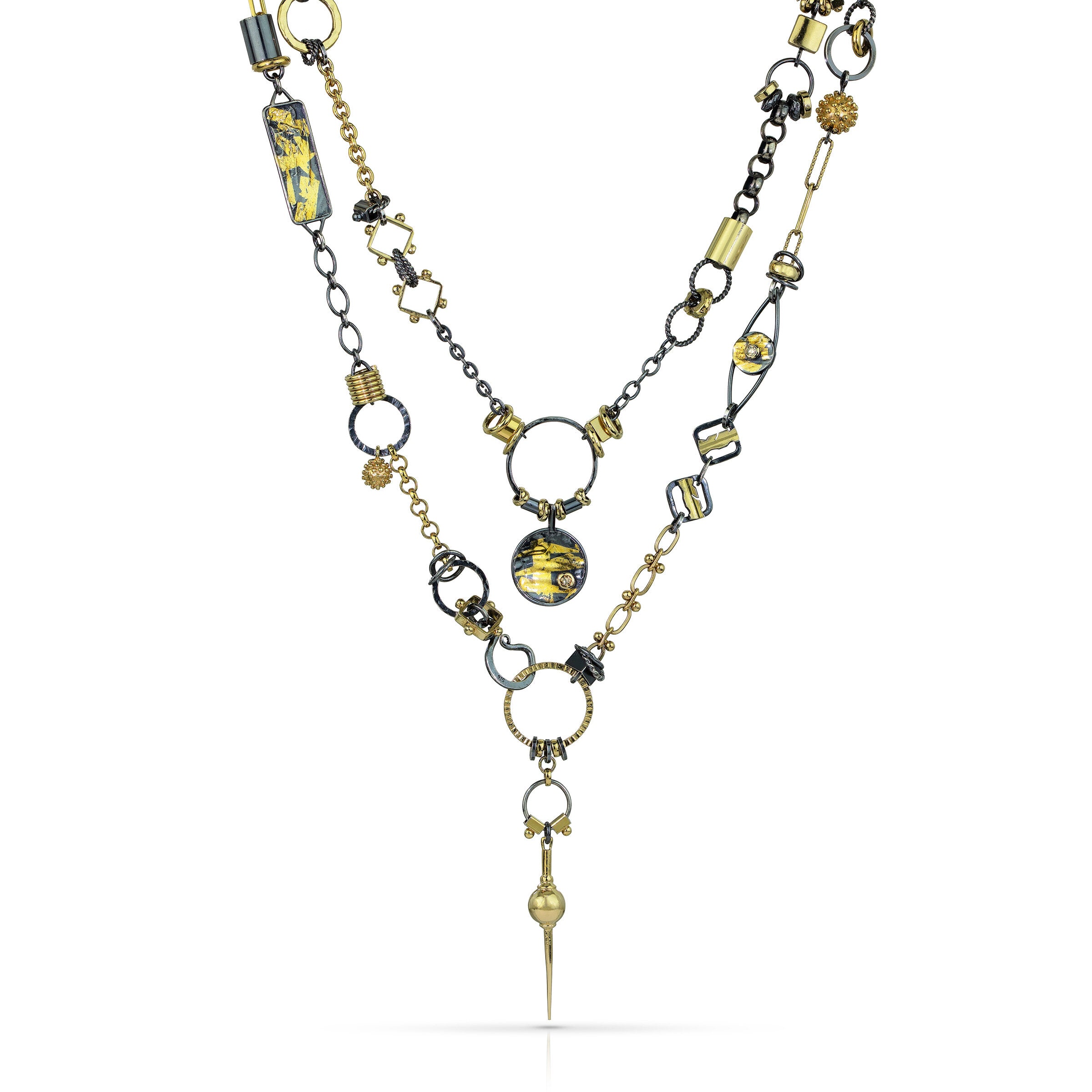 Black and Gold Avalon Necklace
