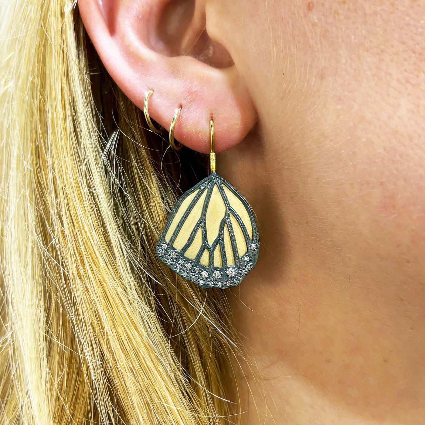 Monarch Bottom Wing Earrings