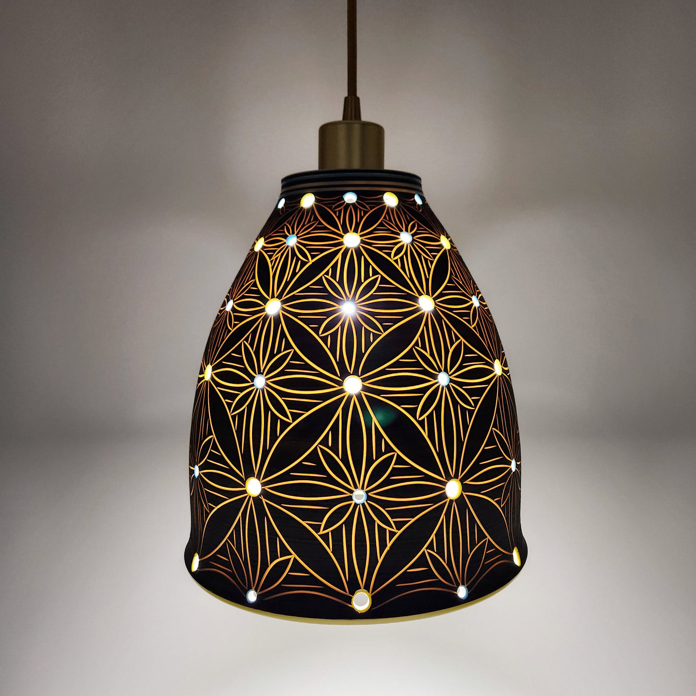 Luminous Grid Porcelain Pendant
