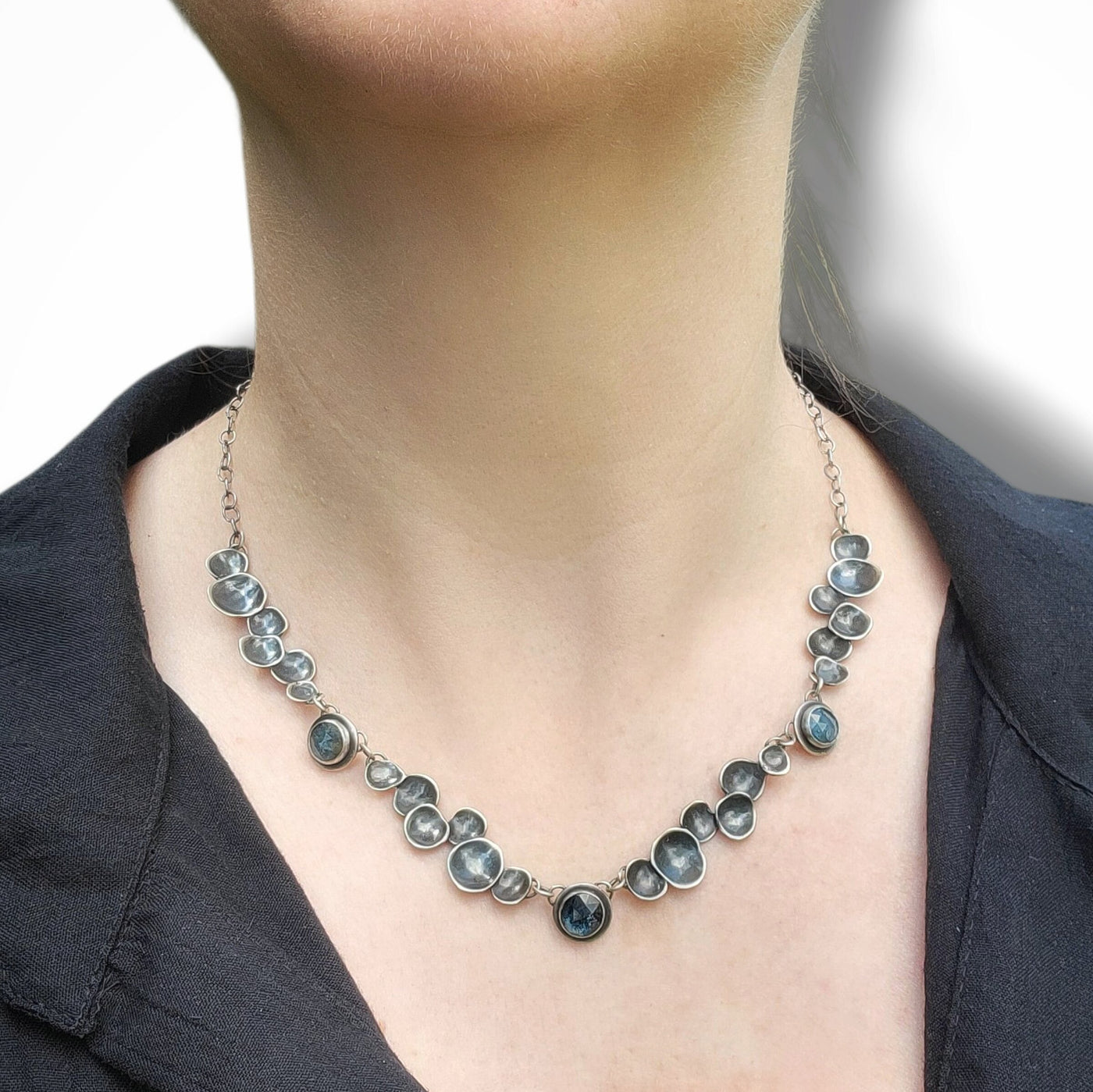 Multi-Pebble Kyanite Necklace