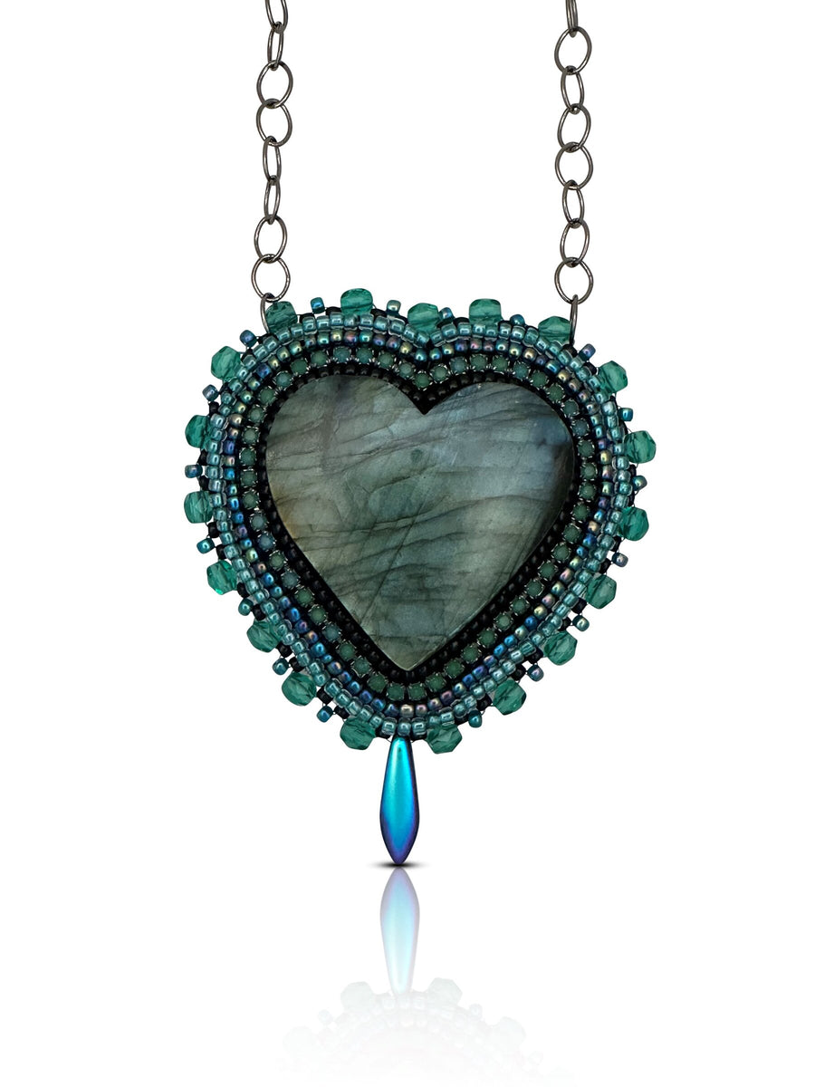 Labradorite Heart Pendant No. 8