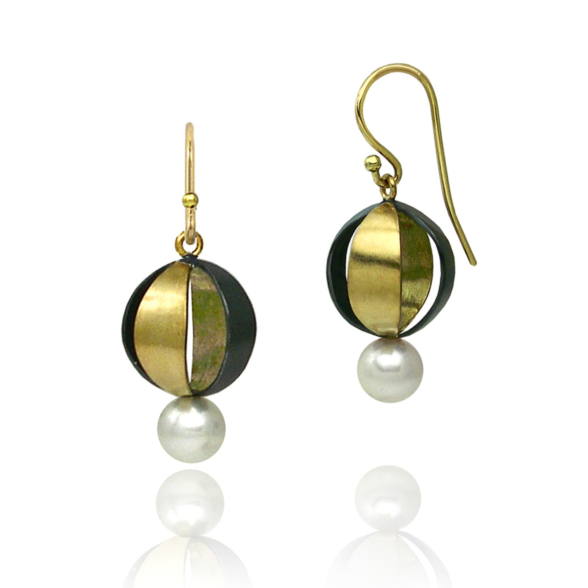 Moiré Spherical Earrings