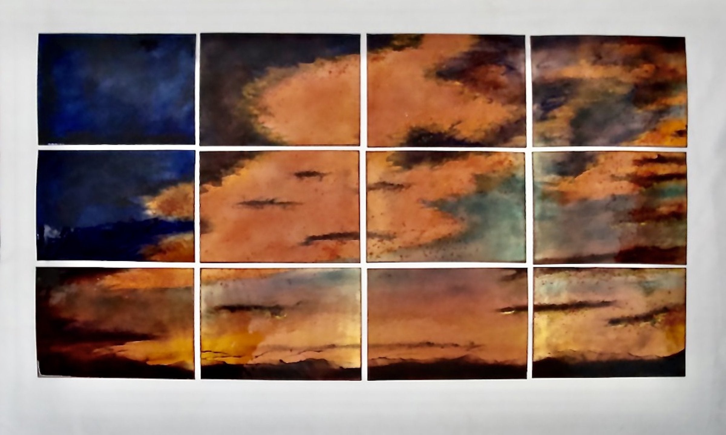 Sunset in 12 Panels