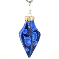 Crystalline Fluted Ornament, Cobalt Ocean