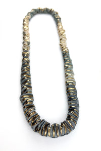Hand-Dyed Gold Print Necklace