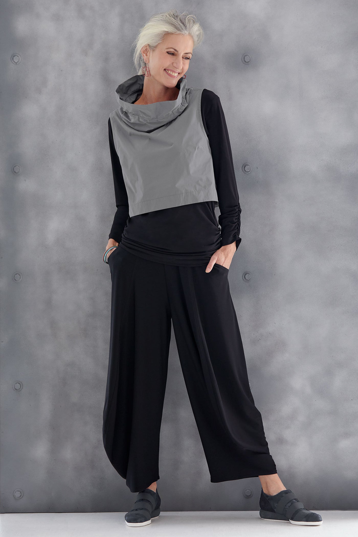 shown with the leyton vest and stacy ankle pant by comfy usa