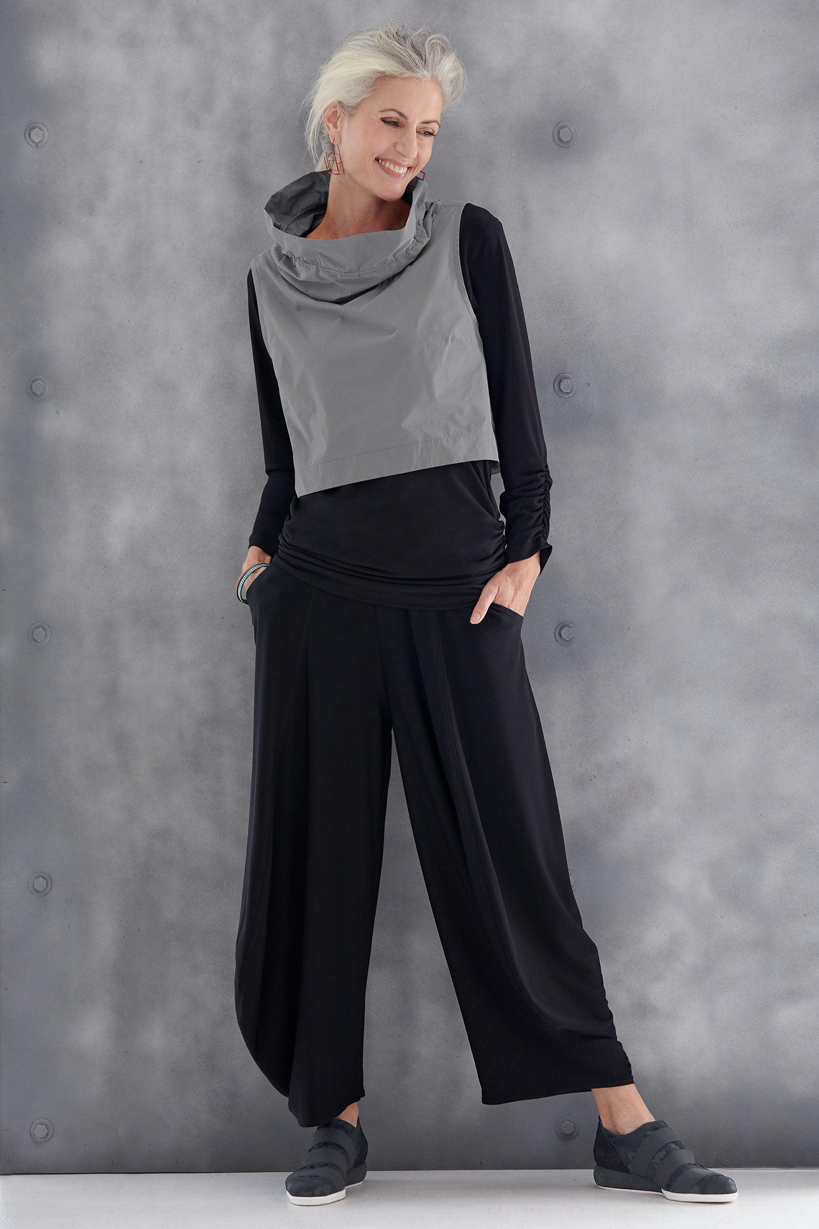 shown with the leyton vest and stacy ankle pant by comfy usa