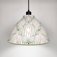 Blonde Petal and Line Porcelain Pendant