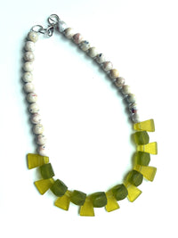 Chartreuse Resin Necklace