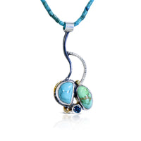 Double Turquoise Split Pendant
