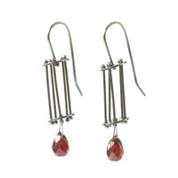 garnet with oxidized silver