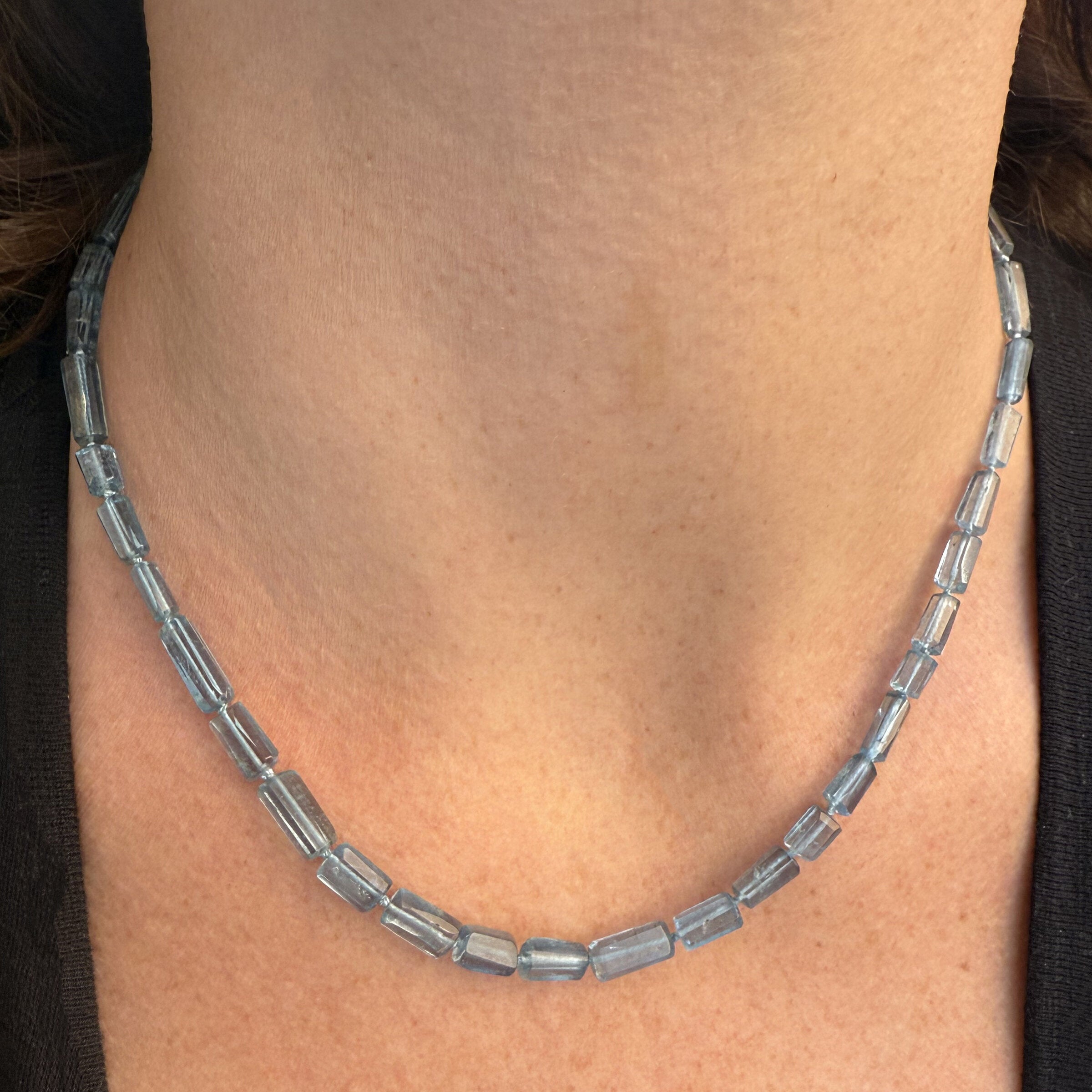Skinny Santa Maria Aquamarine Necklace