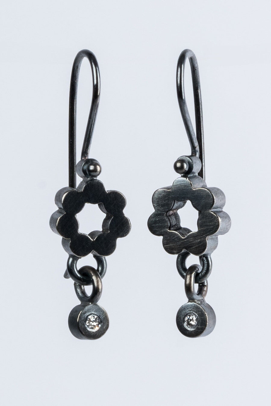 Tiny Flower Diamond Earrings