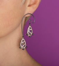 Double Pearl Teardrop Earrings