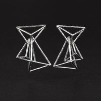 Textured Triangle Earrings
