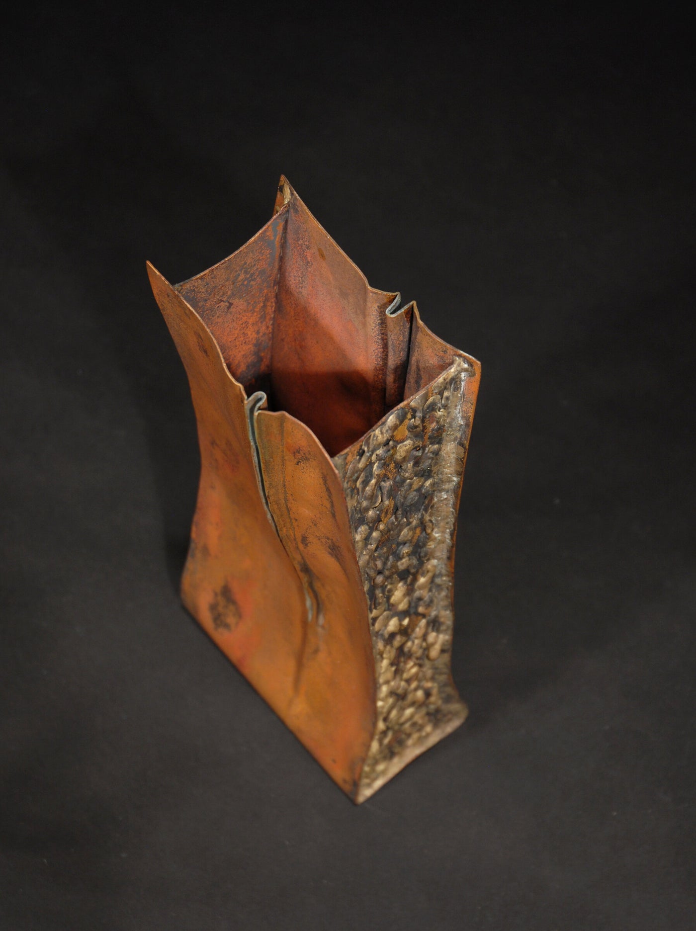 Plunkett Fold Copper Vase
