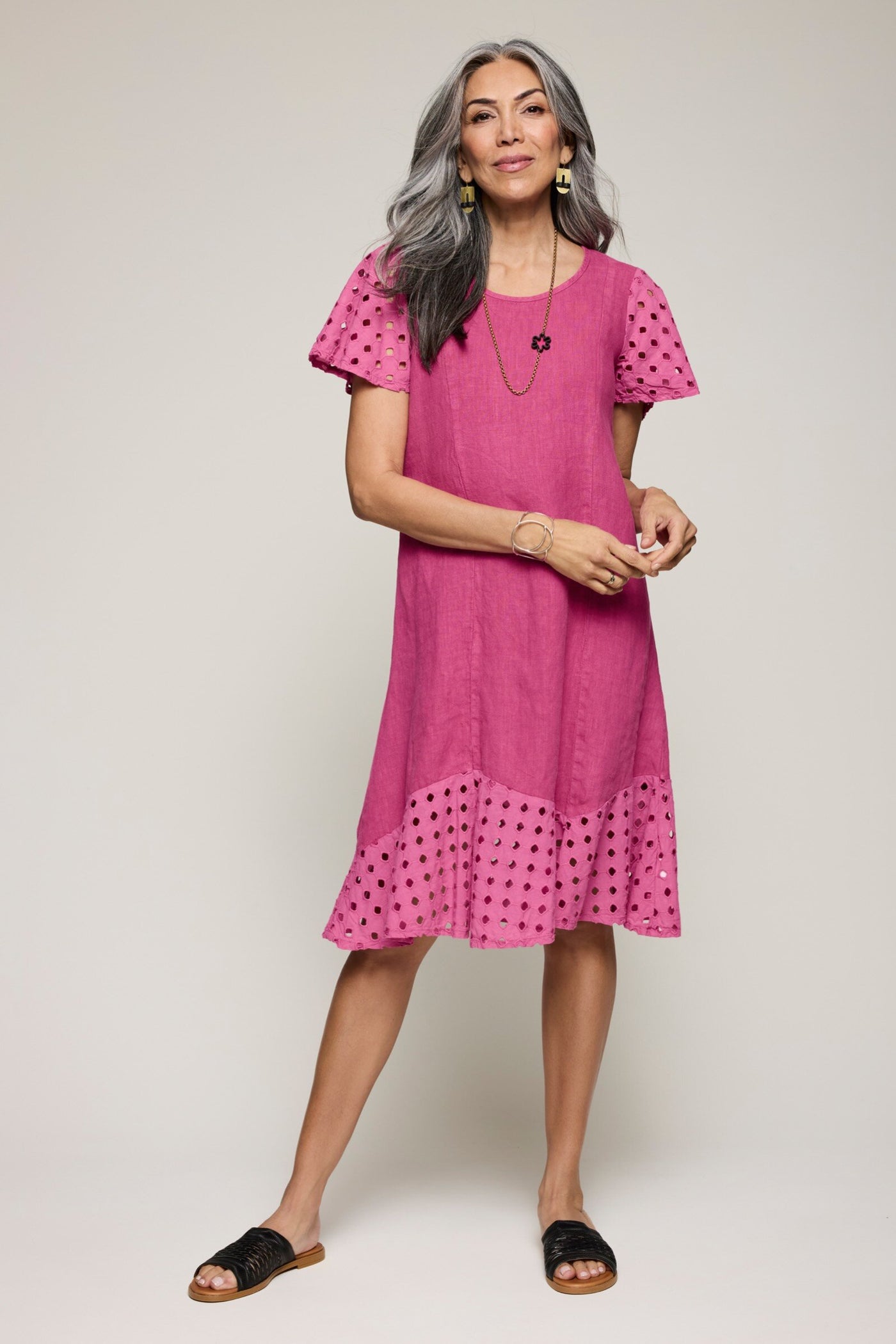 Eyelet Flair Dress