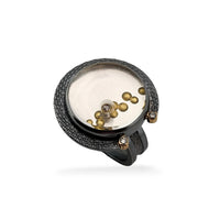 Gold Bubble and Diamond Ring