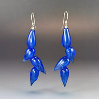 Blue Blue Art Glass Earrings