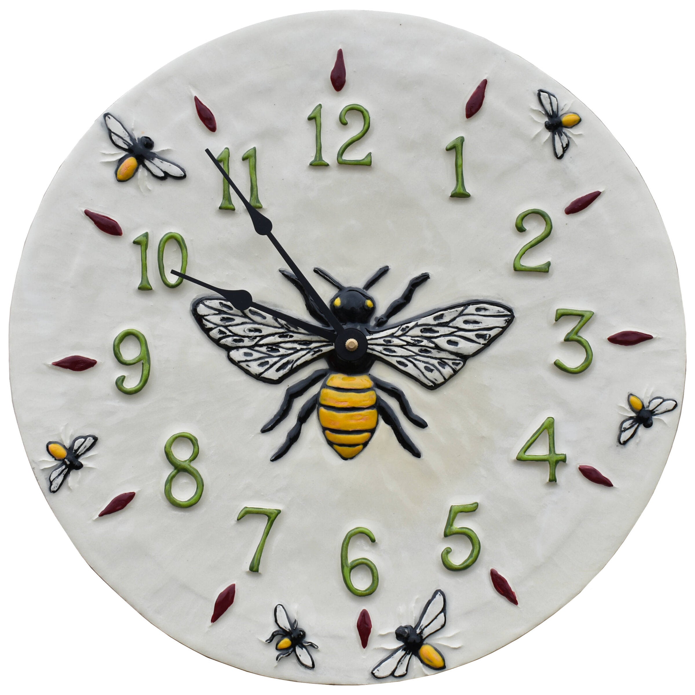 Honeybee Wall Clock in White