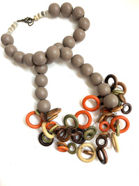 Wood Hoops Necklace