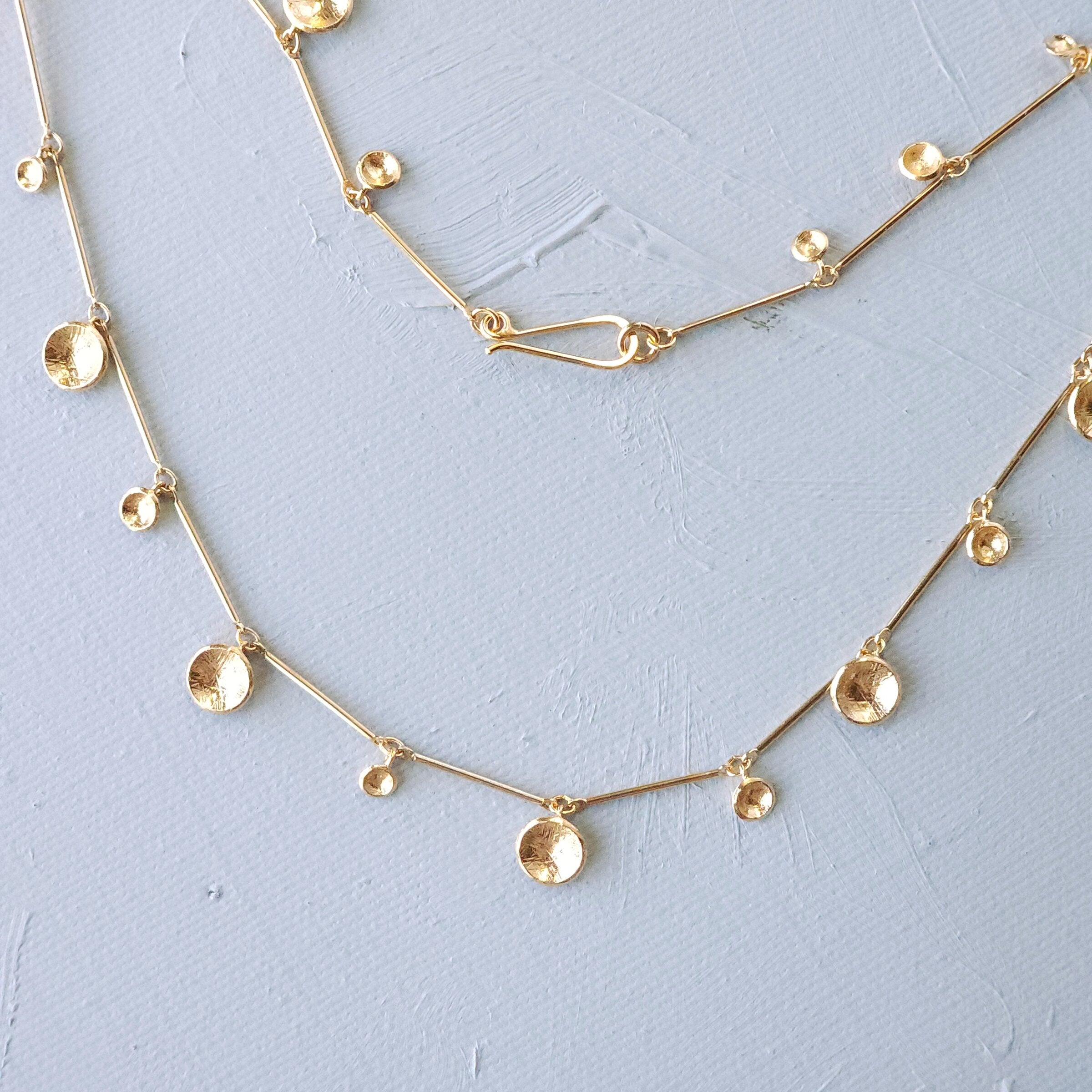 18k Vermeil Carved Cup Necklace