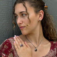 Ruby, Silver & Gold Pendant