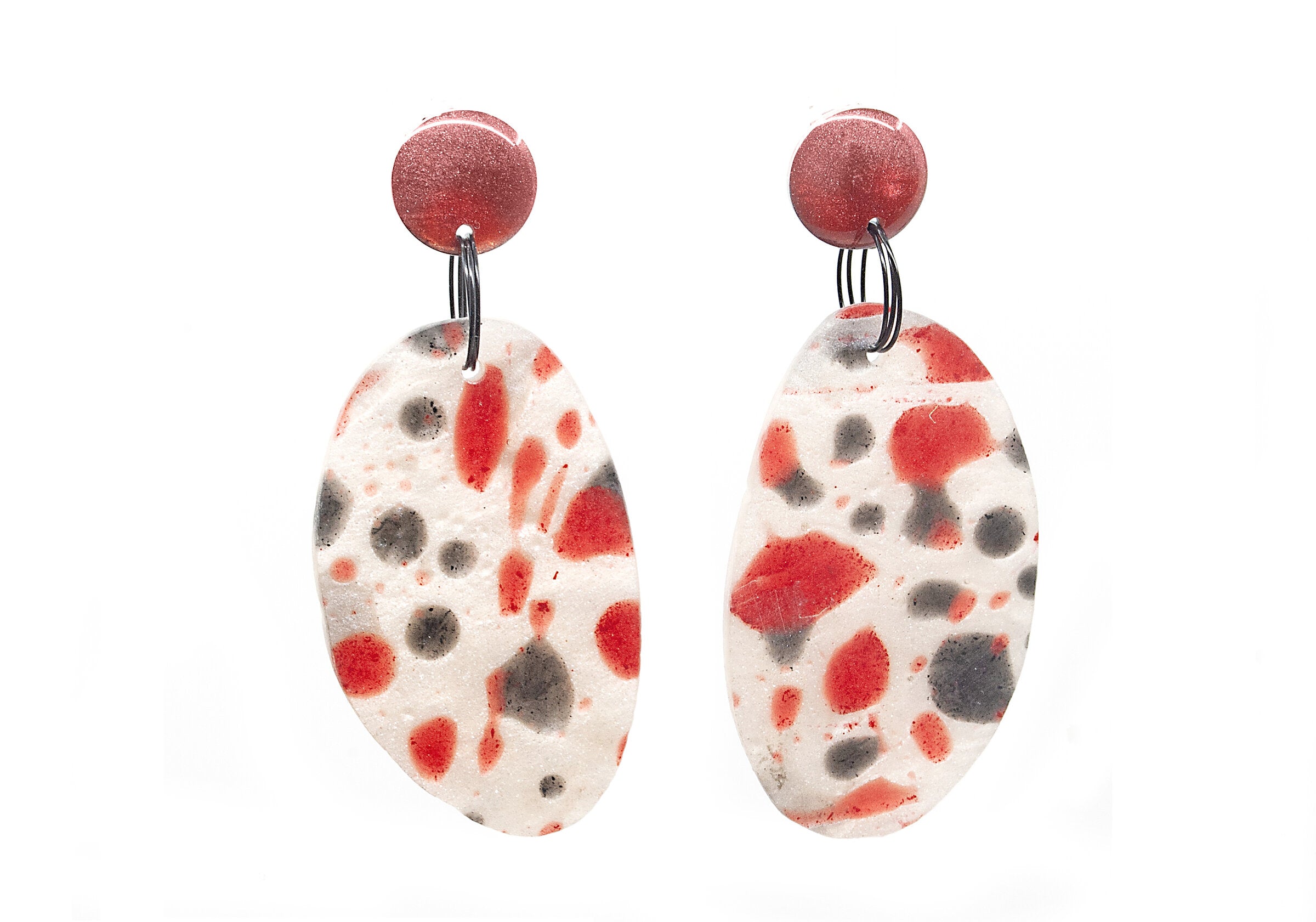 Resin Polka Earrings