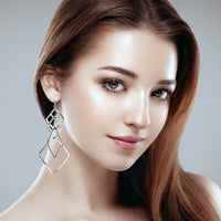 Multi Square Hoop Earrings