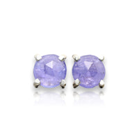 Rose Cut Tanzanite Stud Earrings