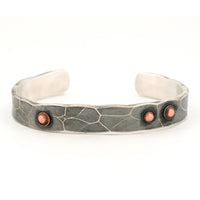 Forged Silver & Copper Rivets Cuff