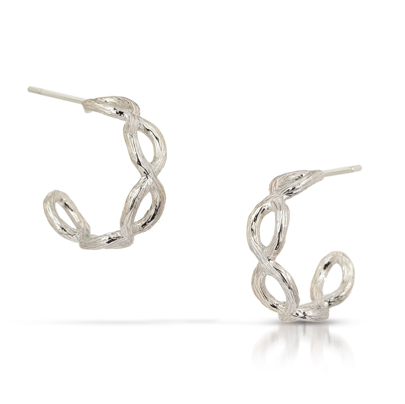 Medium, Bright Silver, Sterling Silver Posts | Photo by Cole Rodger Photographics