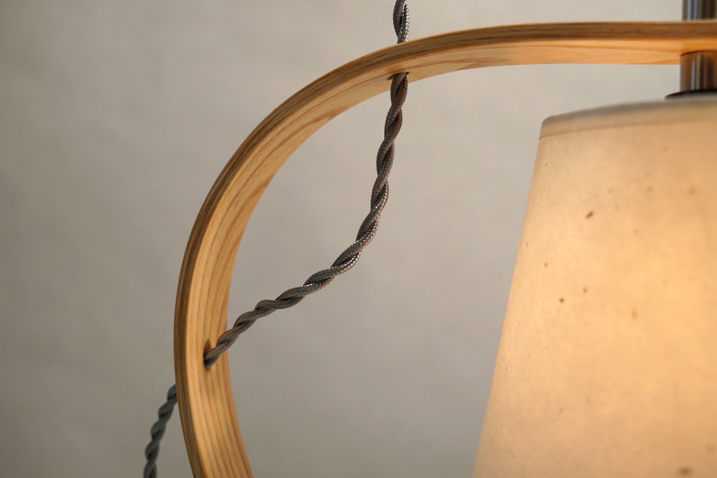 Bent Table Lamp in Ash