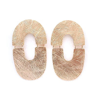 Large Carved Double Arch Earrings