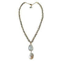 Baroque Pearl and Rutilated Quartz Necklace