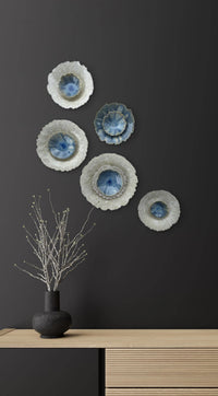 Ivory and Blue Porcelain Wall Set III