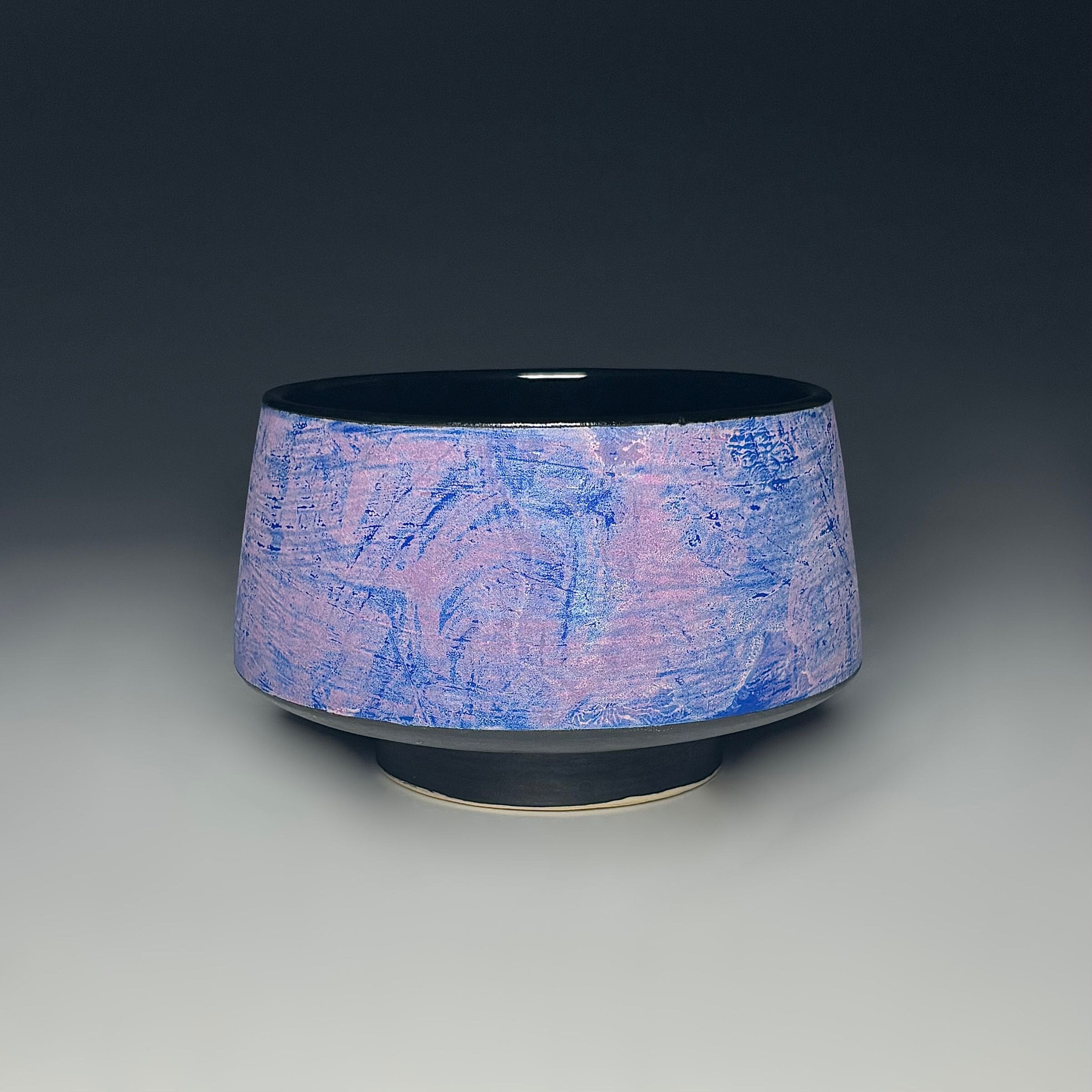 Painterly Tea Bowl in Lilac Brushstroke
