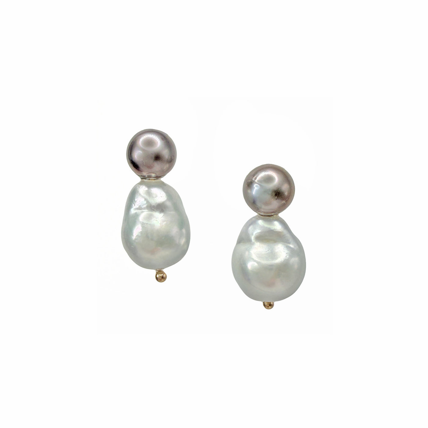 Baroque Akoya & Tahitian Pearl Earrings