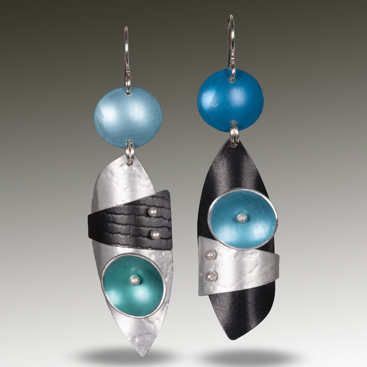 Aqua, Silver & Black