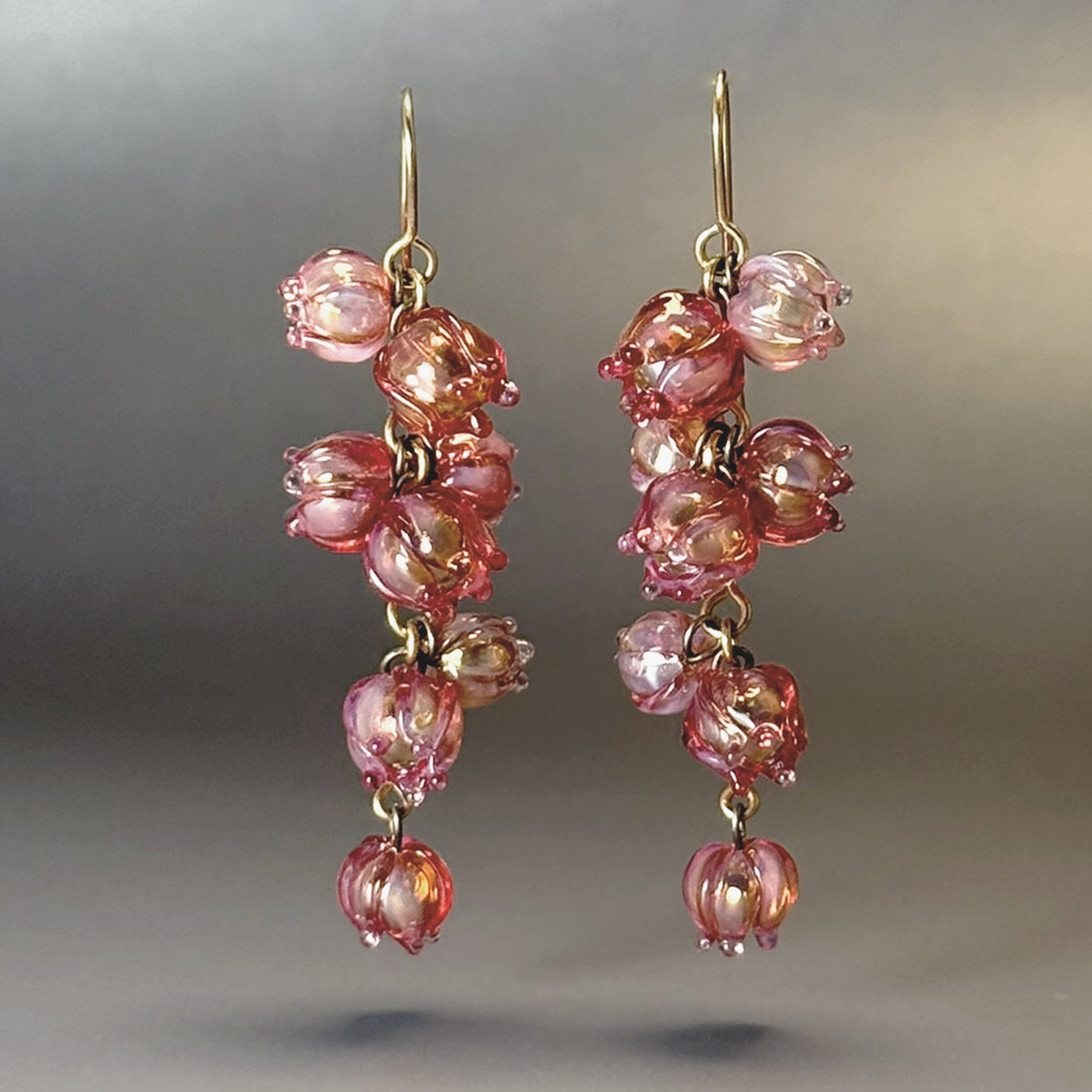 Dreamy Pink Flowers Earrings