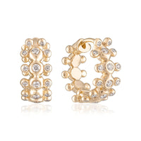 Caterpillar Diamond Huggie Earrings II