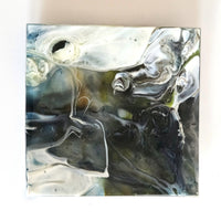 Cream and Multi-colored Sculptural Glass Dish - Onward Series