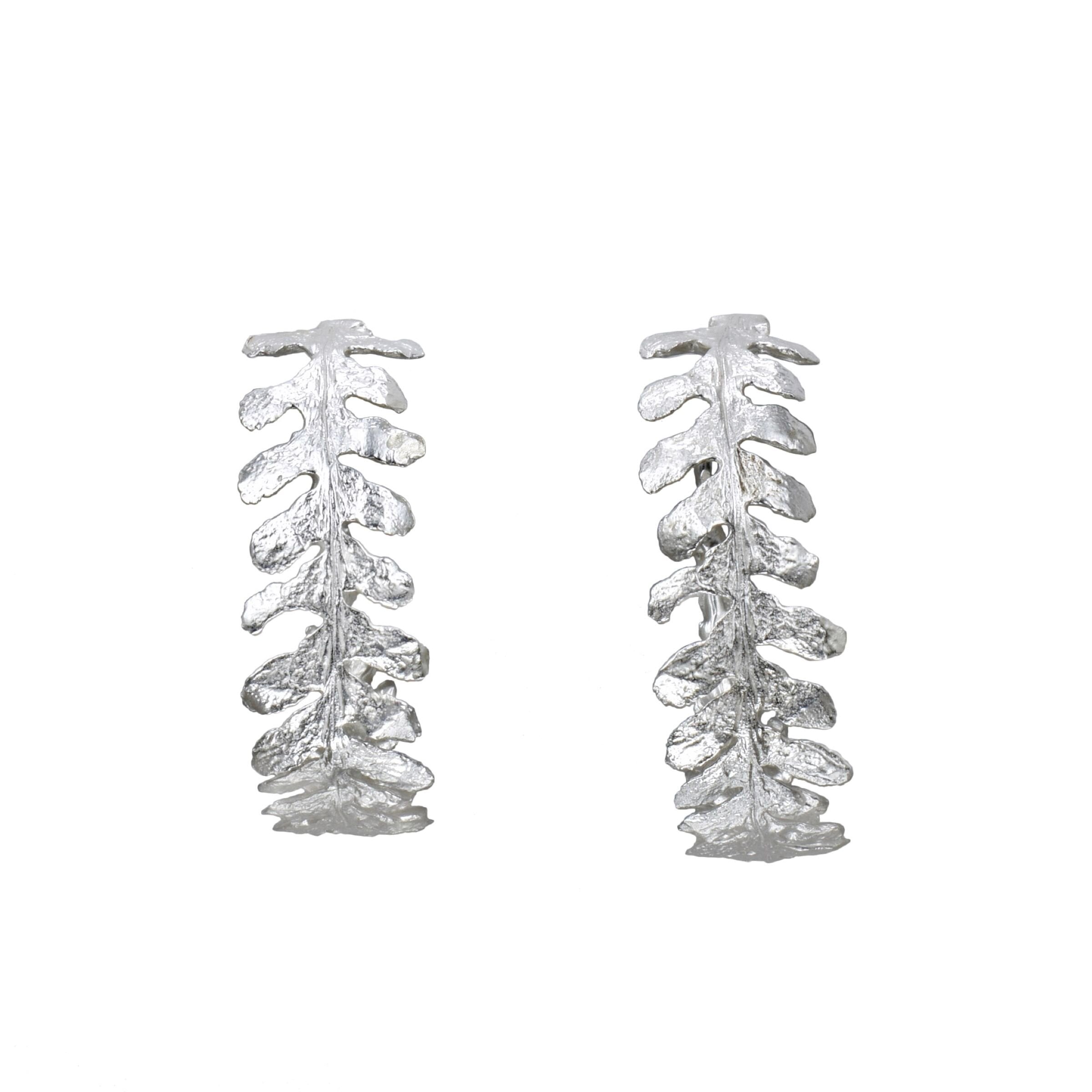 Fern Hoop Earrings