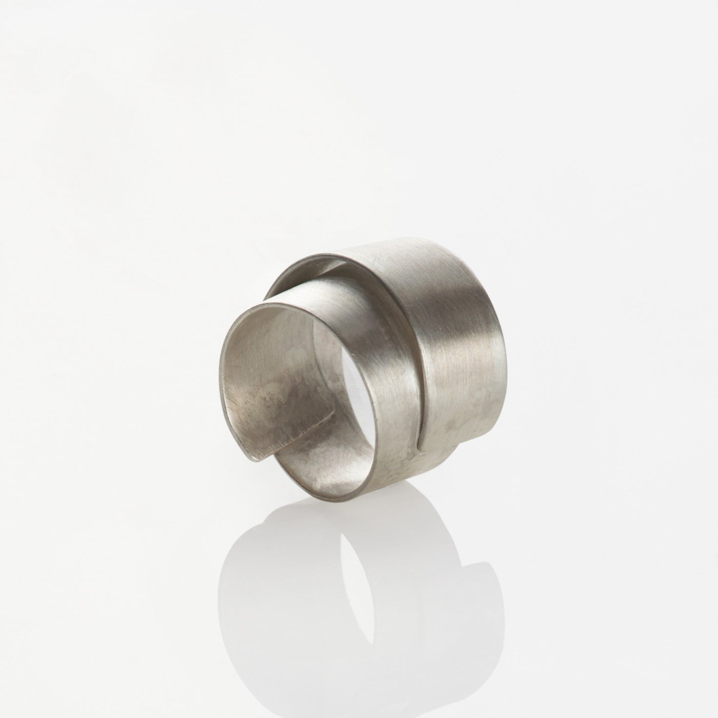 Silver Overlapping Ring