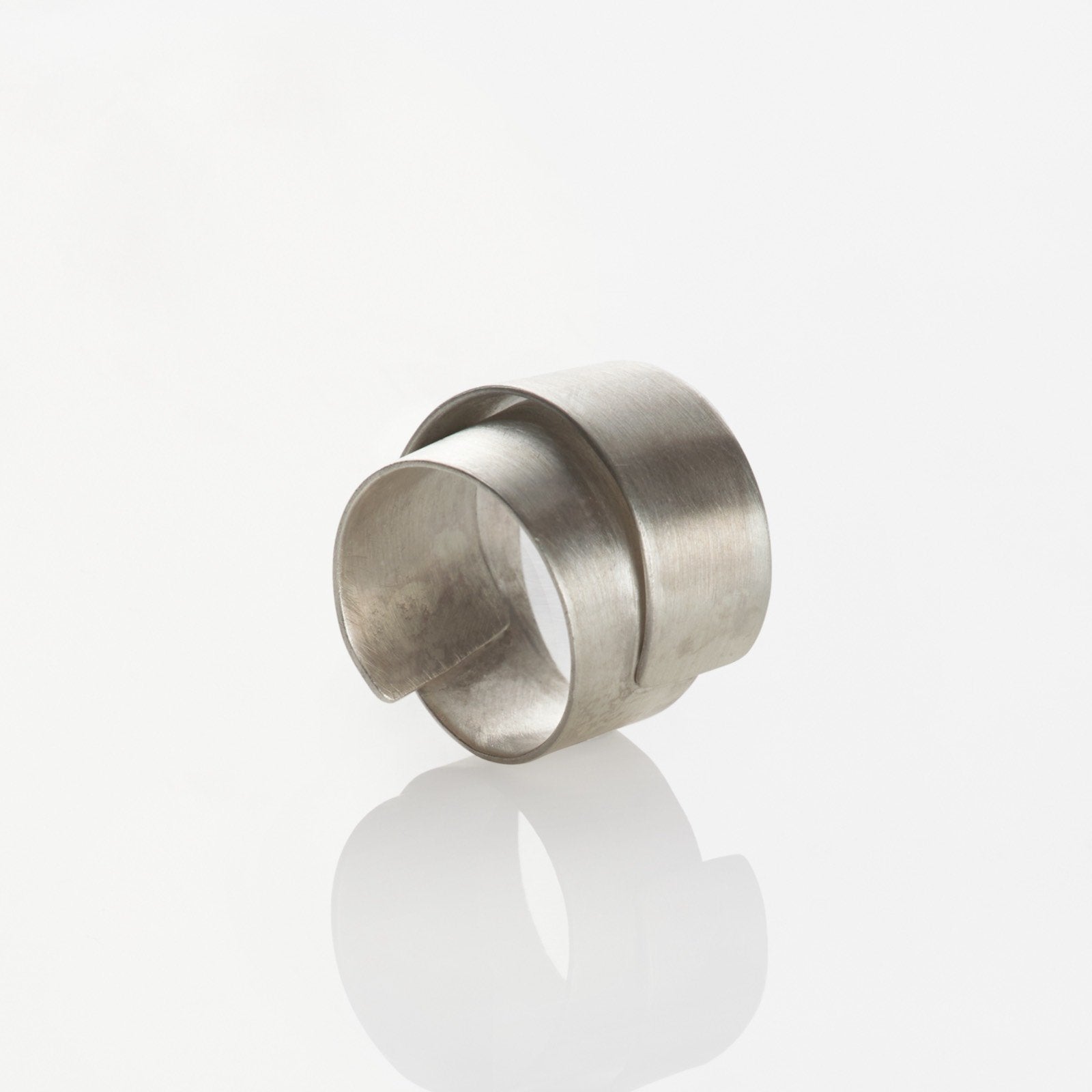 Silver Overlapping Ring