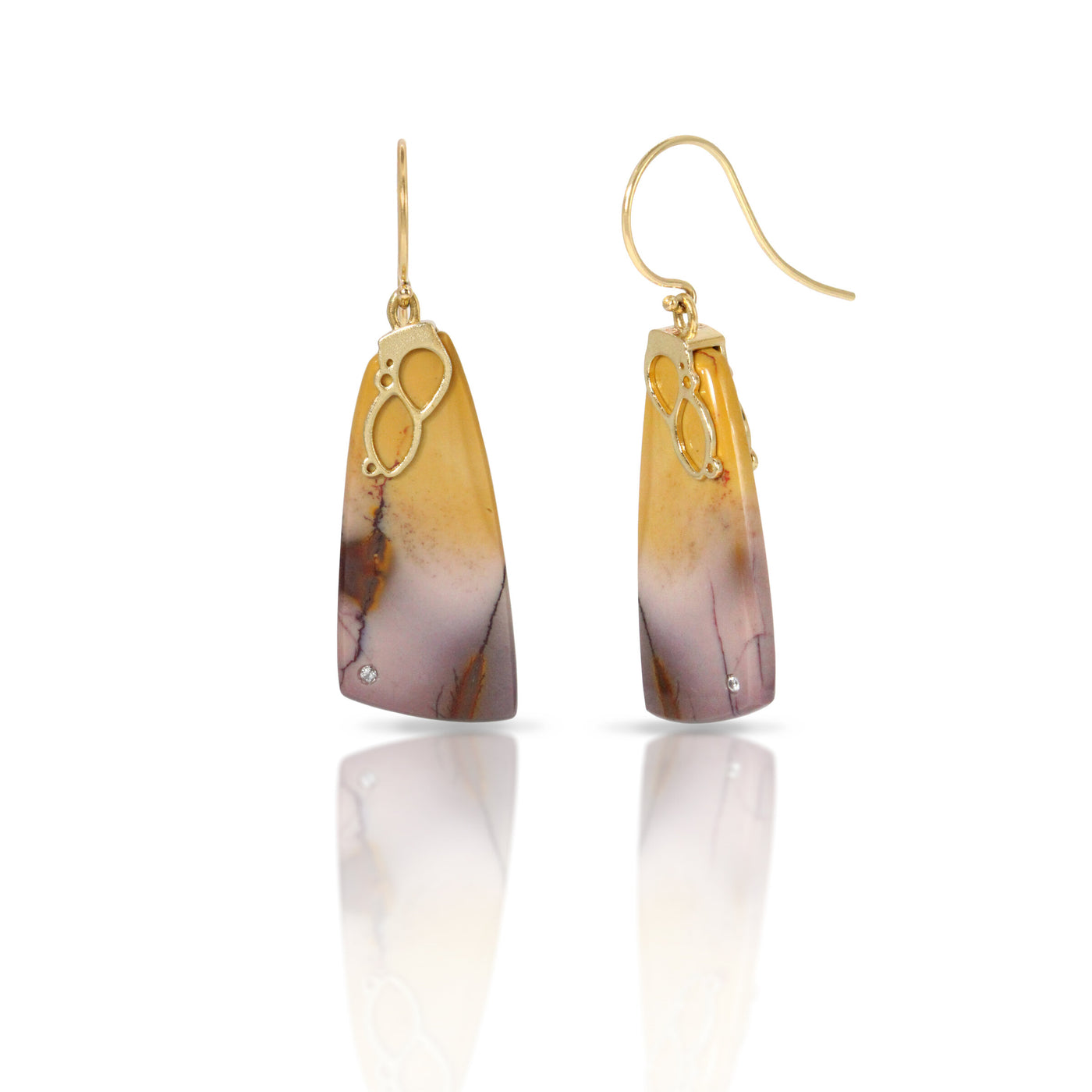 Mookatite & Diamond Earrings | Photo by Webgem