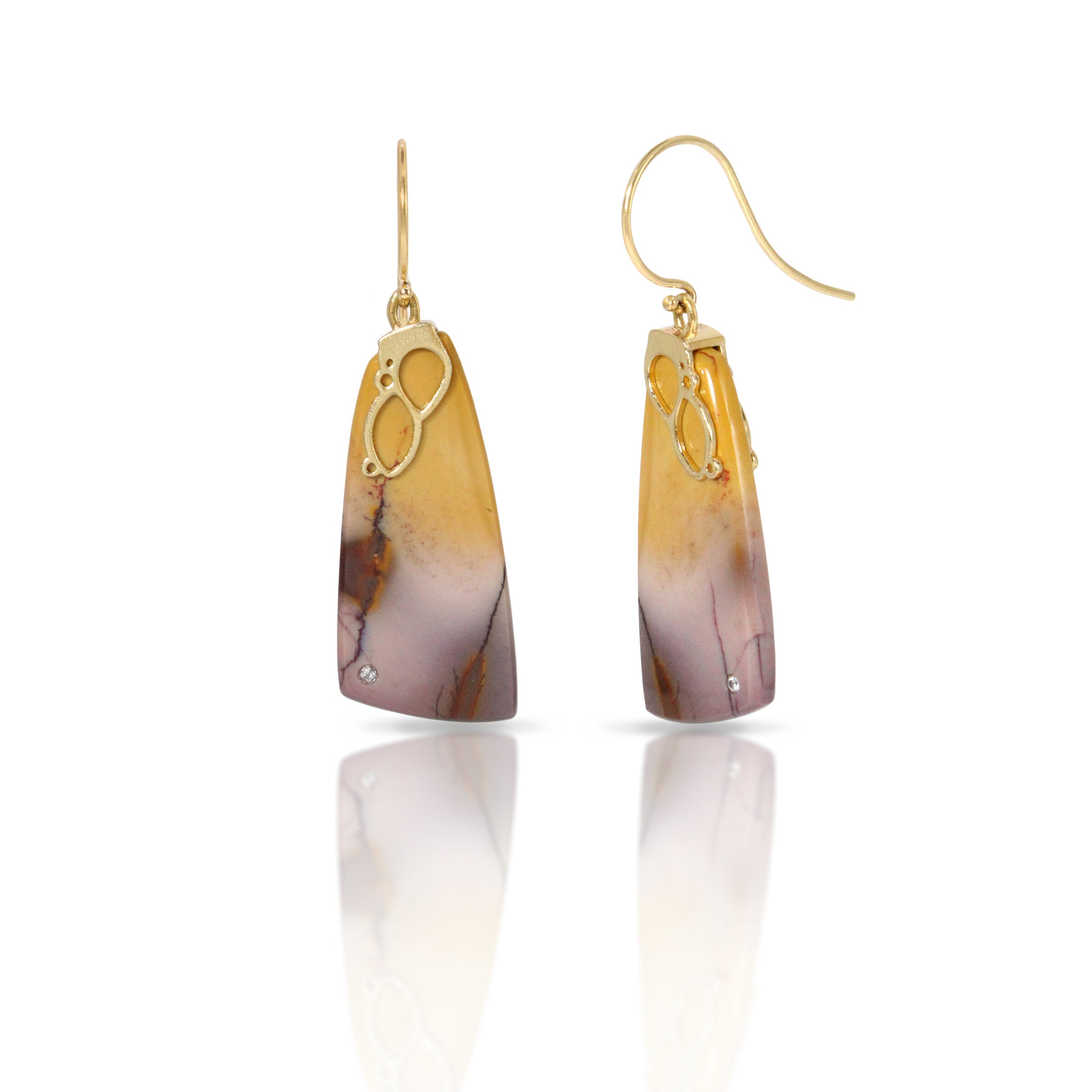 Mookatite & Diamond Earrings | Photo by Webgem